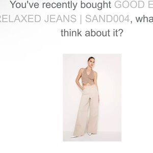 Good American Women's Beige Wide-Leg Pants